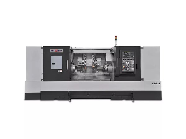 Accuway UA-250 CNC Lathe Two Turret – Two Spindle