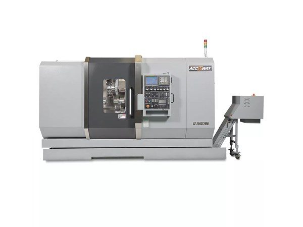 Accuway UZ-2000T2W CNC Lathe Two Turret – Single Spindle