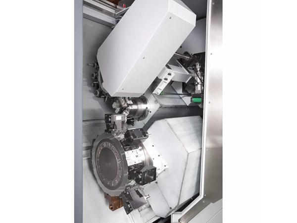 Accuway UZ-2000T2M CNC Lathe Two Turret – Two Spindle