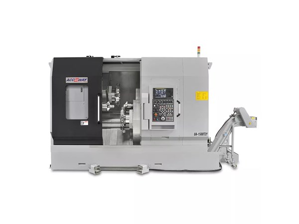 Accuway UA-1500T2Y CNC Lathe Two Turret – Two Spindle
