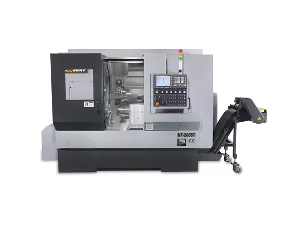 Accuway UT-200SY CNC Lathe Single Turret – Two Spindle