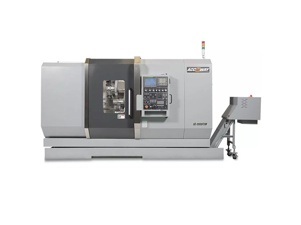 Accuway UZ-2000T2M CNC Lathe Two Turret – Two Spindle