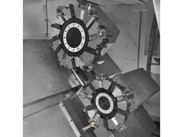 Accuway UT-400LT2 CNC Lathe Two Turret – Single Spindle