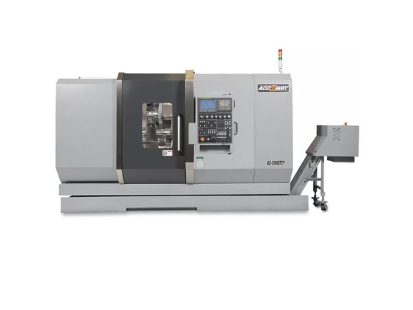 Accuway UZ-2000T2Y CNC Lathe Two Turret – Two Spindle